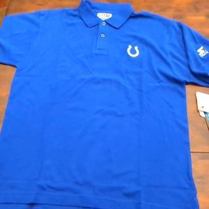 NWT Vintage Starter Pro Line Indianapolis Colts NFL Polo Shirt Large Men's Blue